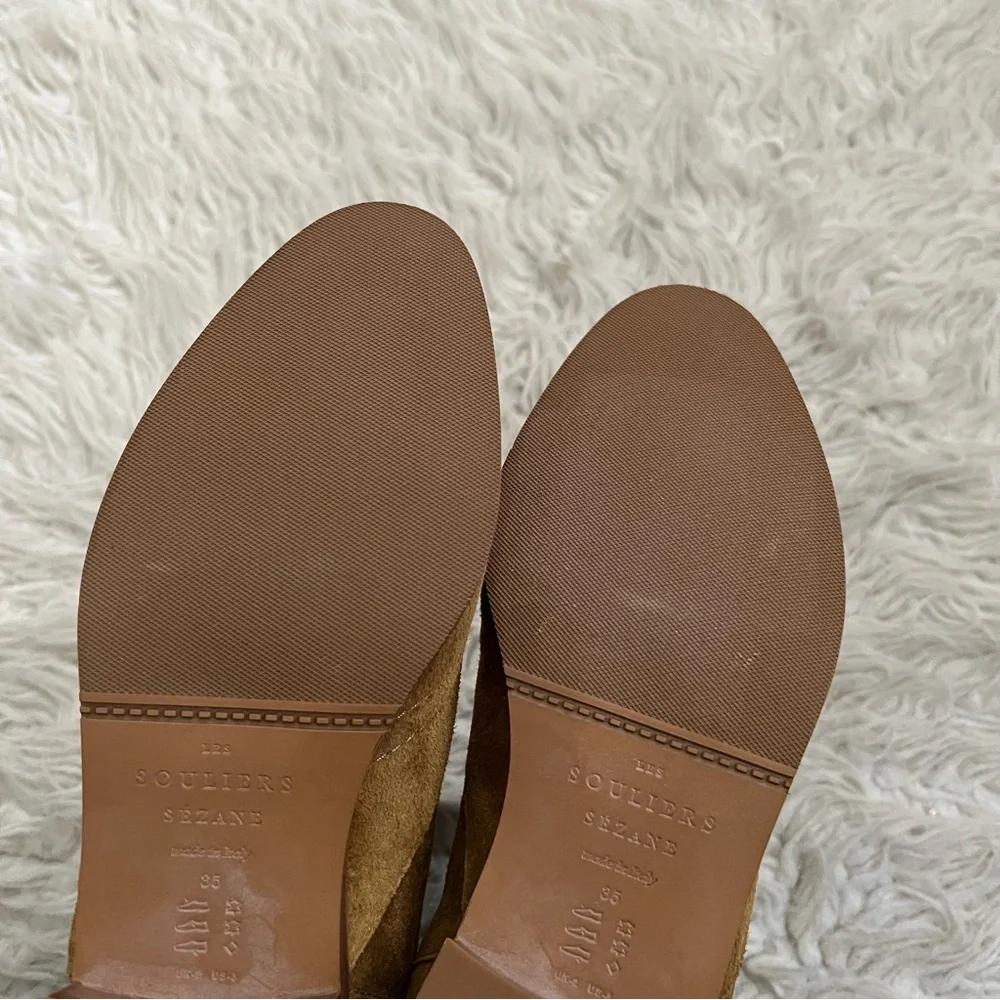 Sezane Billie Low Ankle Boots - Taupe Suede - Picture 6 of 8